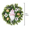 装飾花のイースターリースの飾り展示オフィスのドアの雰囲気のお祝いのための飾り