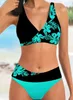 Kvinnors badkläder 2023 Ny tvådelar Bikini Set Swim Suit Printing Badkläder Kvinnlig sommarbaddräkt Kvinnlig baddräkt Kvinnor Sexig Bikini XS-8XL T240328