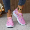 Casual Shoes Microfiber Low Heel Comfortable Sneakers Slip-on Mixed Colors Ladies 2024High Quality Spring Bling Women's Vulcanize