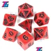 Gambing Old Dice Set 7pcs البلاستيك الفريد من نوع