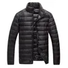 2023 Novo casaco masculino com gola preta / azul marinho / vinho tinto outono e inverno leve e quente jaqueta masculina z8ms #