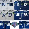 Retro Football 1945 Throwback 80 Steve Largent Jersey 75th Anniversary 37 Shaun Alexander 96 Cortez Kennedy 12 12th Fan Vintage Stitched Blue White Good Quality