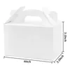 Present Wrap 48 Pack White Treat Gable Party Favor Boxes Papper för födelsedagsdusch 6x3,5x3,5 tum lila