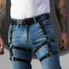 Sexy Cuir Jambe Harn Homme Punk Stlye Cuisse Harn Fétiche Bdage Lingerie Taille À La Jambe Rave Festival Vêtements Accories b1nG #
