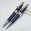 Ballpoint Pens Wholesale High Quality Jfk Dark Blue / Black Roller Ball Pen Fountain Office Stationery Promotion Write Ink Drop Delive Dhomx