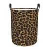 Sacos de lavanderia Cheetah Print Basket Dobrável Grande Roupas Armazenamento Bin Leopard Pele Camuflagem Baby Hamper