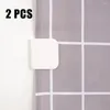 シャワーカーテン2pcsカーテンクリップアンチスプラッシュスプラッシュドロップウォータートイレガードリングクリップ固定クランプバスルーム製品