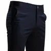 Pantalon de costume pour hommes, extensible, intelligent, décontracté, avec poches, couleur unie, droit, portable, pleine longueur, travail à domicile, noir, Dr, V67Q #