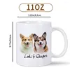 Mokken gepersonaliseerde hond mok gemaakt Stoare koffie cadeau voor familie DIY 11Oz aangepaste Po naam logo kopjes paar vrouwen