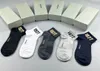 5 pares/caixa marca designer cintura cor sólida preto branco cinza meias de algodão respirável carta algodão respirável jogging basquete futebol meias esportivas