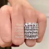 Anillos Vecalon 6 Estilo Eternidad Anillo de promesa Piedra de diamante 925 Sterling Sier Banda de compromiso para mujeres Hombres Joyería Entrega de gota Dhud3