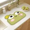 Mats Cartoon Diatom Mud Floor Mat Kitchen Sink Water Absorption Pad Tabletop Drainage Pad Anti Slip Water Absorption and Quick Drying