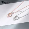 Chains Top Vendedor Cubic Zircon Circle Pendant Necklaces 925 Sterling Silver Women Jewelry Friendship Gift Geometric Statement