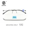 Sunglasses Frameless Glasses For Men Computer Eyepieces Reading Woman's Blue Film Magnifier Magnification Rimless Bezel