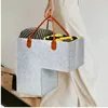 Creative Felt Storage Basket with Handle Stairs Clothes Toys Storage Organizer L-Shape Stair Sundries Tidy Organizer Baskets