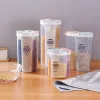 JARS多機能グリッド穀物貯蔵タンクプラスチック穀物食品密閉されたキッチンのための便利なシリアル貯蔵コンテナ