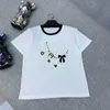 T-shirt Femme Designer Shenzhen Nanyou High End Wear 2024 Début du printemps Nouvelle chaîne de perles de l'industrie lourde T-shirt à manches courtes Top HX42