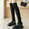 Frauen Socken Harajuku jk süßer japanischer Stil Solid Farbgestricke Cover Lolitas Fuß Streetwear