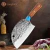 Ręcznie kute noża kuchenna 5cr15mov wysoko węglowy stal japońsko mięso cleaver nóż szef kuchni pełny tang nóż Butcher Blue Desin Uchwyt żywicy