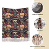 Scarves Sugar Skull Floral Scarf For Womens Winter Warm Pashmina Shawl Wrap Day Of The Dead Halloween Large Daily Wear