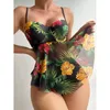 Frauen Designer Bikini Set für Frauen Zwei Stücke Set Hohe Taille Badeanzug Abnehmen Badeanzug Weibliche Push Up Vintage Beachwear