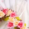 Decorative Flowers Love Wedding Venue Decoration Coat Hangers Lighted Rose Wreath Artificial Garland