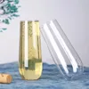 Gobelets jetables pailles 6 pièces, verres décor de bureau, tasse à boisson, porte-glace Transparent, eau