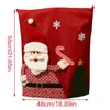 Stol täcker jul Santa Cover Decoration Back Slipcovers År 2024 Bordprydnader för Dropship för hemmet Bankett