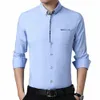 2022 Brand New Solid Big Pocket Mens Chemises pour hommes Vêtements Fi LG Chemise à manches de luxe Dr Casual Vêtements 7772 v0lW #