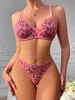 Sexy Polka Dot Meia Xícara Ver Através Sheer Push Up Bra e Thg Conjunto de Roupa Interior Ultra Fino Transparente Básico Lingerie Erótica q4k7 #