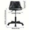 1pc KKTONER Modern Work Mid-back, PU Leather, Height Adjustable, Swivel, Computer Office Home, Dressing Chair, with Wheels