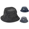 Black Cowboy Designer Bucket Hats Washed and Aged Design P Hat for Women Men Beach Casquette 24ss