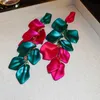 Charm Acrylblüte Blumenblume Quastel Dangle Ohrringe für Frauen 2024 Luxus Vintage Fairy Hochzeitsfeier Juwely koreanische Modezubehör Y240317