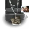 PERSONALISERA MOTHER DAG PRESENTA Anpassning Foto snidning Halsband Anpassning Foto Pendant Memory Family Jewely Gift Free Jewelry Box 240328