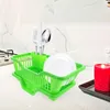 تخزين المطبخ صحن البلاستيك تجفيف الحامل حامل أدوات المائدة مياه الصرف الصحي