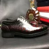 Dressca Sapatos Chucse Homens Sapato Formal Ccarocdile Couro Casamento Negócio Dinncaer Ccaarving