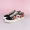 Casual Shoes For Autumn Women Sneakers 2024 Fashion Flat Breathable Canvas Platform Black Soft Footwears Sequin Flower