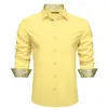 роскошные шелковые рубашки для мужчин LG с рукавами сплошное белое золото розовый синий зеленый черный два цвета Slim Fit мужские блузки топы Barry Wang 17qH #