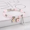 Bangle Cartoon Glazen Kralen Verstelbare Armband Voor Vrouwen Mode Bloem Zeester Armbanden Sieraden Accessoires