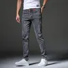 brand Biker Jeans Men Streetwear Lg Slim Denim Pant Skinny Mid Waist Slight Elastic Men Fi 2021 Boyfriend Jeans a6Q1#