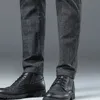 Primavera Autunno Corea Busin Pantaloni da uomo Cott Comodo elastico scozzese Casual Fi Pantaloni da uomo Pantalone J0FZ #