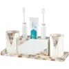 Set creatività in resina da bagno a cinque pari set colore guscio intarsio bocche decorative set moderni bagni desktop per la casa accessori