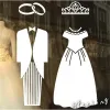 Autocollants muraux pour robe de mariée, manteau, vêtement, fenêtre, décoration de magasin, Studio Photo