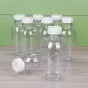 Bocaux vides bouteilles d'eau en plastique transparent jus réutilisables Pots de boisson au lait anti-fuite garder les conteneurs de boissons fraîches tasses de stockage portables