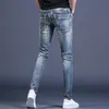 2023 Autumn and Winter New Classic Fi Vintage Ripped Patchwork Jeans Men's Casual Comfort High Quality Stretch Small Ben 42oa#