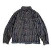 Kapital Vintage n Hirata Hiroshi Cott Feather fręgla Jacquard Lapel Męska kurtka dżinsowa Japan Wed Coat D2bn##