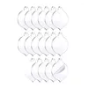 Feestartikelen YO-50pcs acryl kerstornament blanco transparant met gat voor doe-het-zelf vakantie