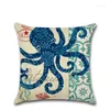 Pillow Decorative Throw Case Marine Life Polyester Shell Cover For Sofa Home Capa De Almofadas 45x45cm