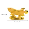 Estátua de peixe riqueza shui feng estatueta chinesa ornamento arowana decoração fortuna escultura carro dourado animal dinheiro estatuetas dragão 240325