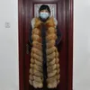 inverno Red Fox Fur Vest femminile reale estesa Lg Donne Red Fox Fur Gilet Natural Fox Fur Gilet Lg libera la nave f1yN #